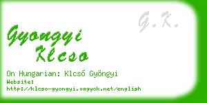 gyongyi klcso business card